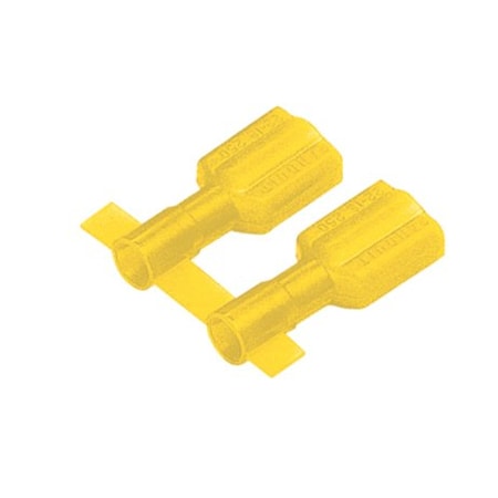 Panduit Disconnect, Fem, Nylfl, 12-10 Awg, PK2000 DNF10-250FIB-2K